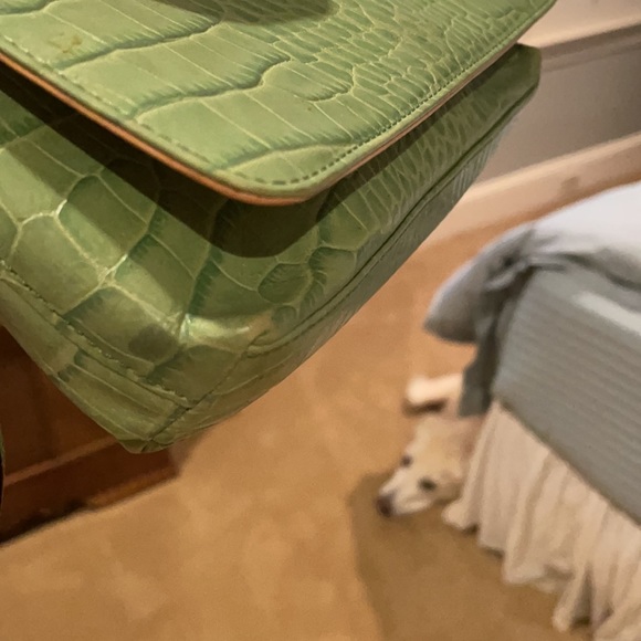 Leather lime green Kate Spade lizard purse - Picture 13 of 14